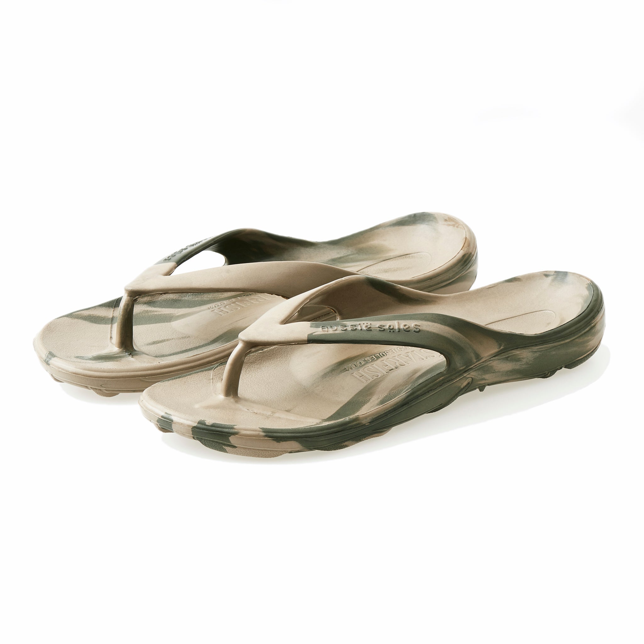 Aussie soles, Starfish flip flops, arch support flip flops, arch support sandals, orthotic flip flops, plantar fasciitis flip flops, camo flip flops, camouflage style